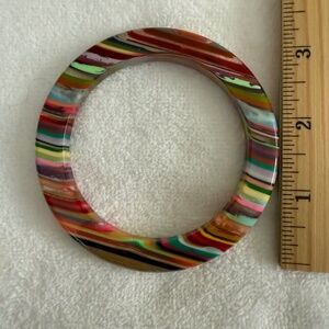 vintage Sobral pop art rainbow stripe bangle
